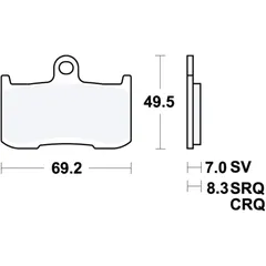 Bremsklotz Carbon CRQ TRW passend für: Kawasaki Z, ZX - 9R, Indian Chief, Chieftain, Roadmaster