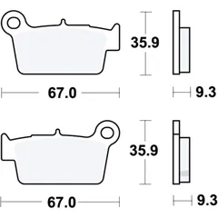 Bremsklotz Sinter RSI TRW Alternative: 7320070 passend für: Beta RR, Alp, Urban