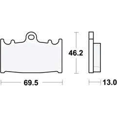 Bremsklötze Standard TRW für Motorräder 7875487
