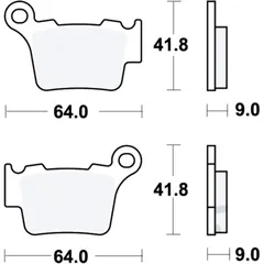 Brake pad sinter rsi TRW alternative: 7320302 for: Husqvarna TE, TC, FE, FC