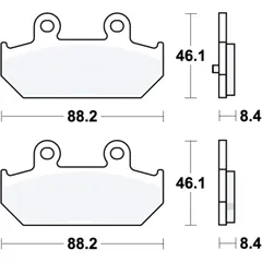 Bremsklotz Sinter Scooter TRW Alternative: 7323108 passend für: Suzuki AN