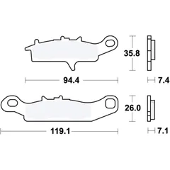 Bremsklotz Sinter SI TRW Alternative: 7325707 passend für: Kawasaki KFX, KVF