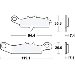 Bremsklotz Sinter SI TRW Alternative: 7325731 passend für: Kawasaki KFX, KVF