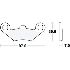 Bremsklotz Sinter SI TRW Alternative: 7325426 passend für: Polaris Sportsman, Scrambler, Trail Boss