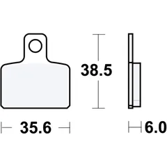 Brake pads scooter std TRW lucas or 7323272 for: Gas Gas TXT, TX, MC, Sherco Trial, TY, XY