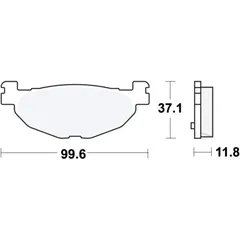 Bremsklotz Sinter Scooter TRW Alternative: 7323082 passend für: Yamaha XP, YP