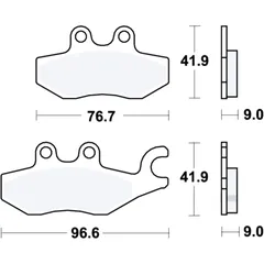 Bremsklotz Sinter Scooter TRW Alternative: 7323132 passend für: Piaggio MP3, Beverly, Medley