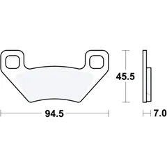 Bremsklotz Sinter SI TRW Alternative: 7322100 passend für: Arctic Cat/Textron Cat, Alterra, XC