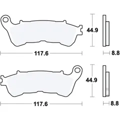 Bremsklotz Sinter Scooter TRW Alternative: 7323066 passend für: Honda NSS, SH, FES