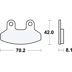 Bremsklotz Standard TRW Alternative: 7321938 passend für: SYM Joyride, VS, RS