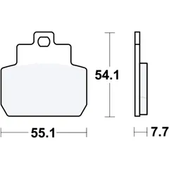 Brake pads scooter sintered srm TRW altn 7323488 for: Piaggio X8, MP3, Beverly