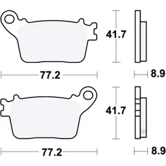 Bremsklotz Sinter hinten TRW Alternative: 7322431 passend für: Kawasaki ZX - 10R, ZX - 6R, ZX - 10RR