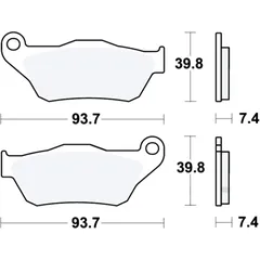 Bremsklotz Sinter Scooter TRW Alternative: 7323140 passend für: Yamaha YP