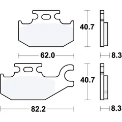 Bremsklotz Sinter SI TRW Alternative: 7322134 passend für: Suzuki LT - A, LT - F
