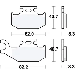 Bremsklotz Sinter SI TRW Alternative: 7322159 passend für: Suzuki LT - A, LT - F