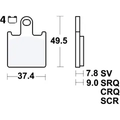 Bremsklotz Carbon CRQ TRW passend für: Kawasaki Z, ZX - 6R, ZZR