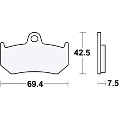 Bremsklotz Sinter hinten TRW Alternative: 7324106 passend für: MV Agusta F4, Brutale