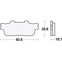 Bremsklotz LC TRW siehe 7320914 04/24 passend für: SYM GTS, Joyride, HD