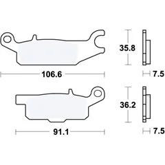 Bremsklotz Sinter SI TRW Alternative: 7321227 passend für: Yamaha YFM