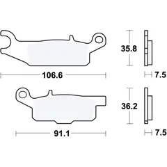 Bremsklotz Sinter SI TRW Alternative: 7321235 passend für: Yamaha YFM