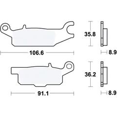 Bremsklotz Sinter SI TRW Alternative: 7321243 passend für: Yamaha YFM