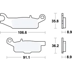 Brake pad sinter si TRW altn 7321268 for: Yamaha YFM