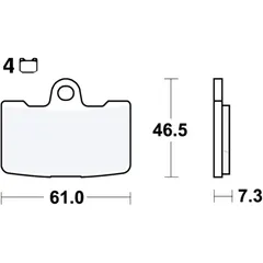 Bremsklotz Sinter vorne TRW Alternative: 7323165 passend für: Buell R, XB12Scg, XB12Ss