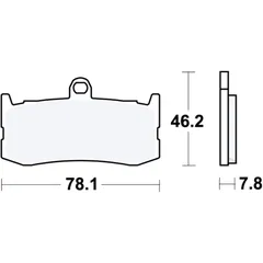Bremsklotz Carbon CRQ TRW passend für: Triumph Daytona