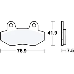 Brake pads std TRW altn 7326911 for: Hyosung GT, GV, XRX, Jonway YY50QT - 10, YY50QT - 6A, YY50QT - 6C