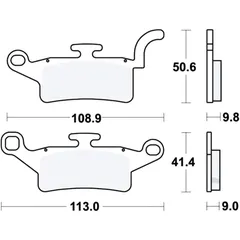 Brake pad standard TRW alternative: 7370030 for: Yamaha HW, YW, MBK Oceo
