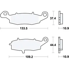 Bremsklotz Sinter hinten TRW Alternative: 7328867 passend für: Kawasaki VN