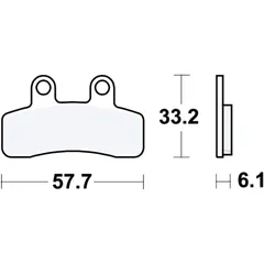 Bremsklotz Standard TRW Alternative: 7370083 passend für: Kreidler Galactica 2. 0, Jigger, Hiker 2. 0