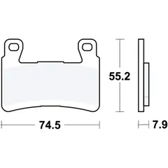 Bremsklotz Carbon CRQ TRW passend für: Honda CB, CBR, VTR, Hyosung GT, ST, GD