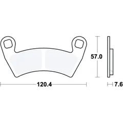 Brake pad sinter si TRW altn 7370099 for: Polaris Scrambler, Sportsman