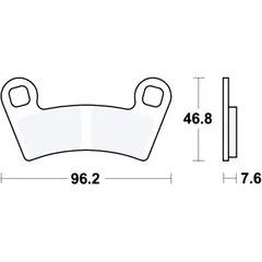 Brake pad sinter si TRW altn 7321276 for: Polaris General, Outlaw