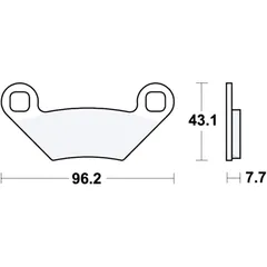 Brake pad sinter si TRW altn 7370034 for: Polaris Sportsman, Scrambler