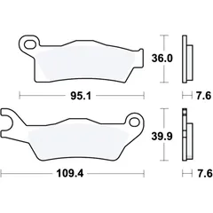 Brake pad sinter si TRW altn 7370102 for: CAN - AM Outlander, Renegade