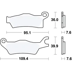 Brake pad sinter si TRW alternative: 7370102 for: CAN - AM Outlander, Renegade