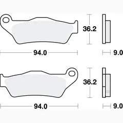 Brake pads Sinter SV TRW MCB871SV