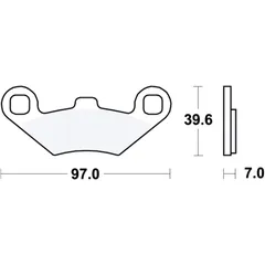 Brake pad sinter scooter TRW alternative: 7370113 for: Peugeot Metropolis
