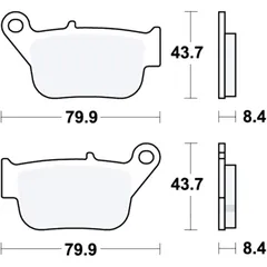 Bremsklotz Sinter Scooter TRW Alternative: 7322878 passend für: Yamaha YP