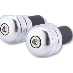 SHIN YO Bar End Weights, silver, knurled, for steel handlebars