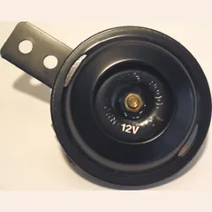 horn, 12V, black, dia.= 70 mm, 100 dB, E-mark