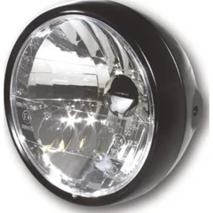Lampe SHIN YO Scheinwerfer, 6 1/2 Zoll Metallgehäuse schwarz seidenmatt, mit Standlicht