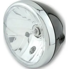 Lampe Licht SHIN YO 7 Zoll Scheinwerfer RENO, schwarz glänzend