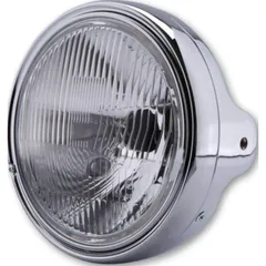Lampe Licht SHIN YO 7 Zoll LTD-Scheinwerfer, H4-Einsatz, Befestigung seitlich, geprägtes Glas, chrom