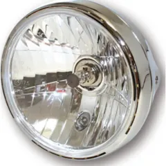 Lampe Licht SHIN YO 7 Zoll Scheinwerfer RENO 2, chrom, klares Glas