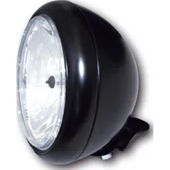 SHIN YO 7-inch HD-STYLE headlight, clear glass (prism reflector), glossy black,