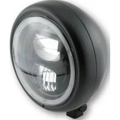 HIGHSIDER 5 3/4 inch LED spotlight PECOS TYP 7 with parking light ring, black matt 223-225