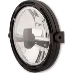 HIGHSIDER 7 inch LED main headlight FRAME-R1 type 3, black, lateral mounting